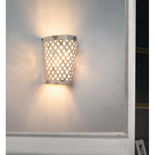 rusztikus vintage keramia racsos toszkan fali lampa feher antikolt videki provence farmhouse paraszthaz veranda vilagitas mediterran kezzel keszult.jpg